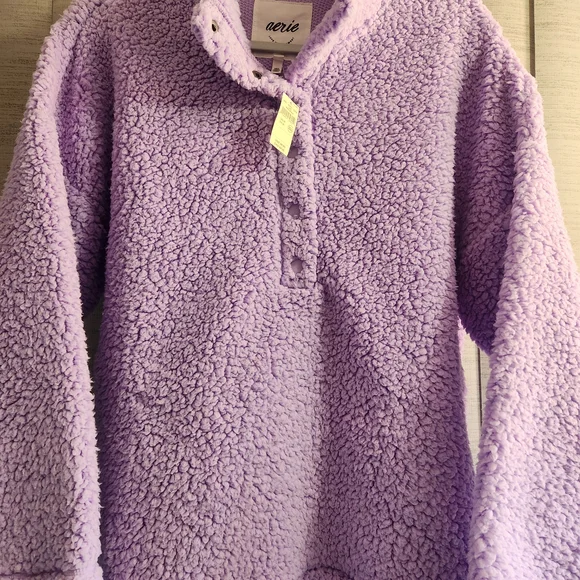 Aerie Lavender Fleece Top - Picture 3 of 3